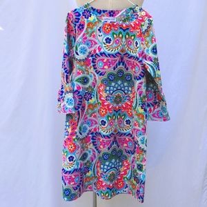 Buckhead Betties multicolor dress, long sleeve, girl's M, boutique